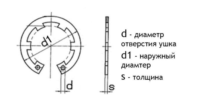 чертежГОСТ 13943 и DIN 472